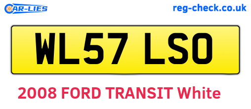 WL57LSO are the vehicle registration plates.
