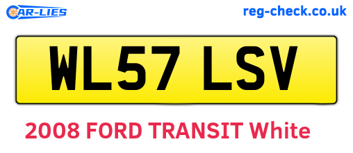 WL57LSV are the vehicle registration plates.