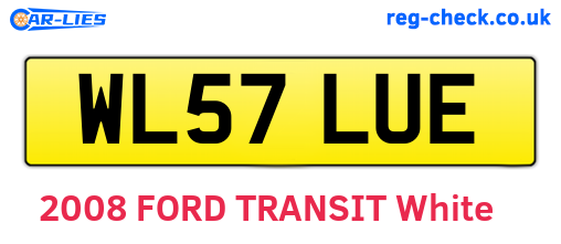 WL57LUE are the vehicle registration plates.