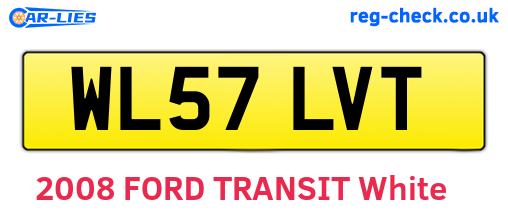 WL57LVT are the vehicle registration plates.