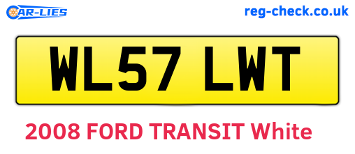 WL57LWT are the vehicle registration plates.
