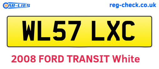 WL57LXC are the vehicle registration plates.