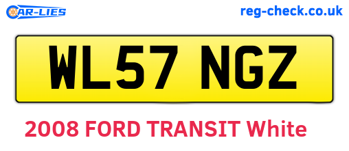 WL57NGZ are the vehicle registration plates.
