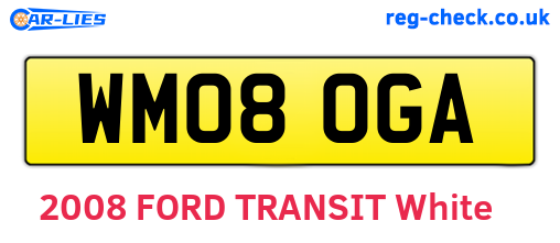 WM08OGA are the vehicle registration plates.
