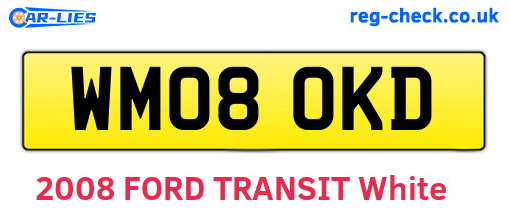 WM08OKD are the vehicle registration plates.
