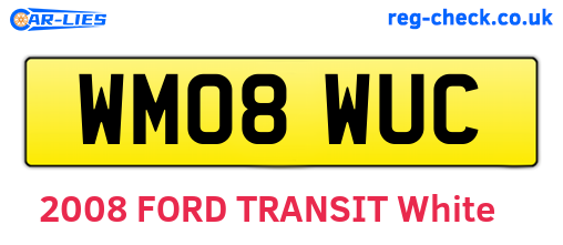WM08WUC are the vehicle registration plates.