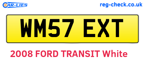 WM57EXT are the vehicle registration plates.