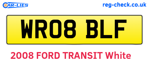 WR08BLF are the vehicle registration plates.