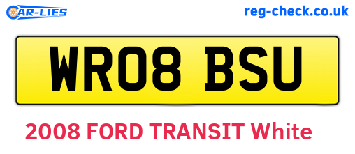 WR08BSU are the vehicle registration plates.