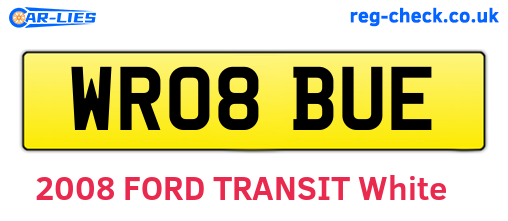 WR08BUE are the vehicle registration plates.