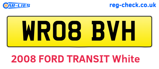 WR08BVH are the vehicle registration plates.
