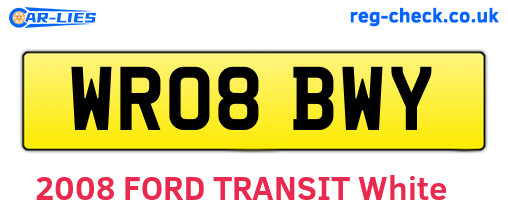 WR08BWY are the vehicle registration plates.