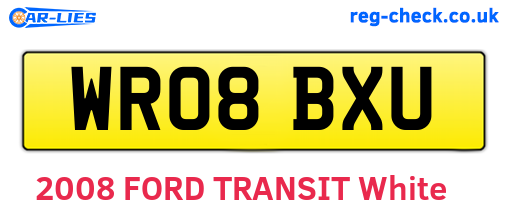 WR08BXU are the vehicle registration plates.