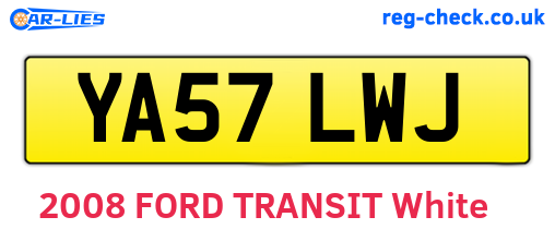 YA57LWJ are the vehicle registration plates.