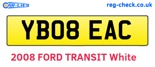 YB08EAC are the vehicle registration plates.