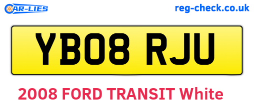 YB08RJU are the vehicle registration plates.