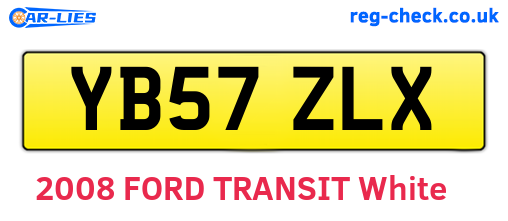 YB57ZLX are the vehicle registration plates.