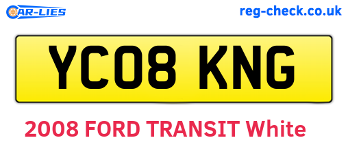 YC08KNG are the vehicle registration plates.