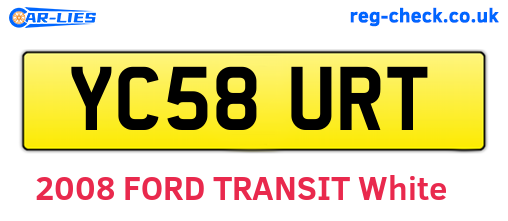 YC58URT are the vehicle registration plates.