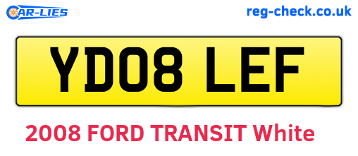 YD08LEF are the vehicle registration plates.