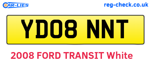YD08NNT are the vehicle registration plates.
