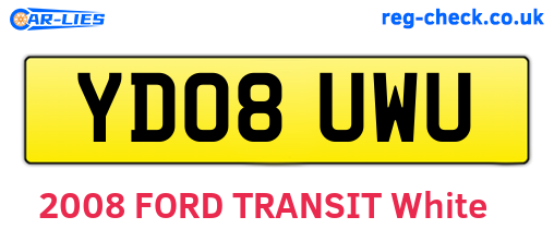 YD08UWU are the vehicle registration plates.