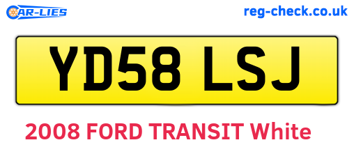 YD58LSJ are the vehicle registration plates.