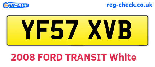 YF57XVB are the vehicle registration plates.