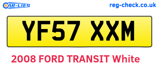 YF57XXM are the vehicle registration plates.