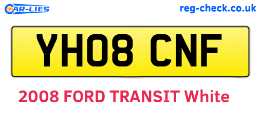 YH08CNF are the vehicle registration plates.