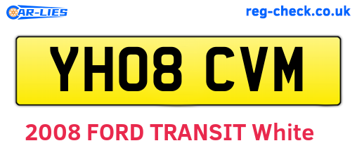 YH08CVM are the vehicle registration plates.