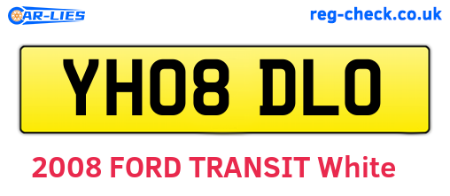 YH08DLO are the vehicle registration plates.