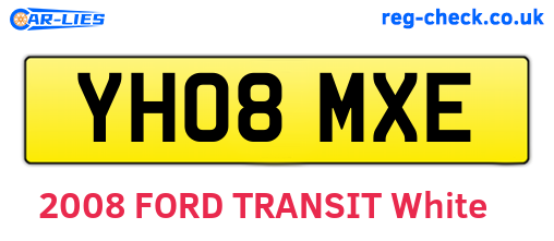 YH08MXE are the vehicle registration plates.