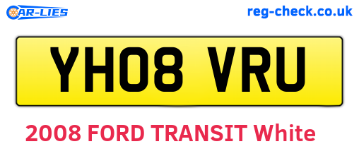YH08VRU are the vehicle registration plates.