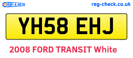 YH58EHJ are the vehicle registration plates.