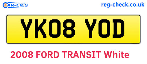YK08YOD are the vehicle registration plates.