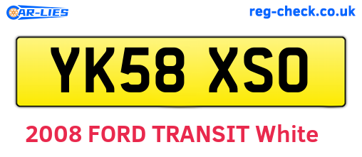 YK58XSO are the vehicle registration plates.