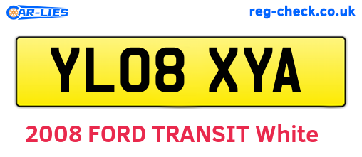 YL08XYA are the vehicle registration plates.