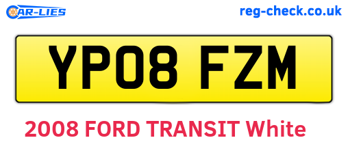 YP08FZM are the vehicle registration plates.