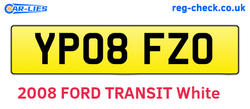 YP08FZO are the vehicle registration plates.