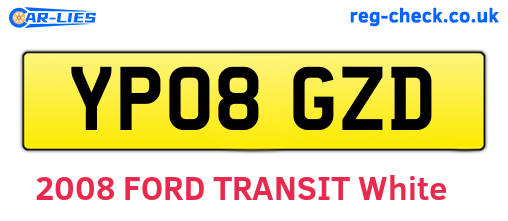 YP08GZD are the vehicle registration plates.