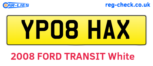 YP08HAX are the vehicle registration plates.