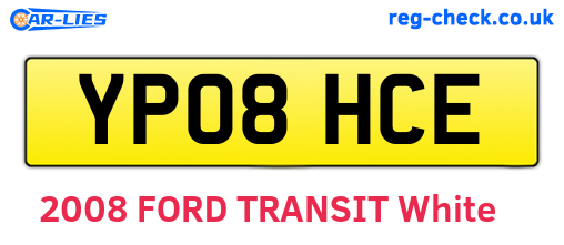YP08HCE are the vehicle registration plates.