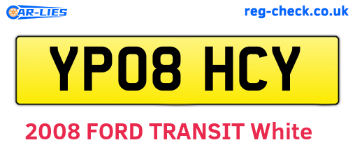 YP08HCY are the vehicle registration plates.