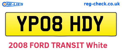YP08HDY are the vehicle registration plates.