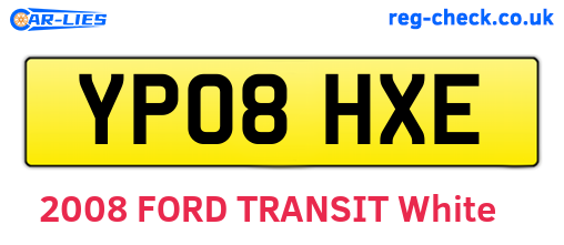 YP08HXE are the vehicle registration plates.