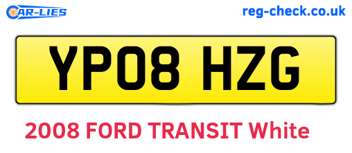 YP08HZG are the vehicle registration plates.
