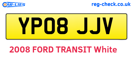 YP08JJV are the vehicle registration plates.