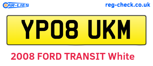 YP08UKM are the vehicle registration plates.