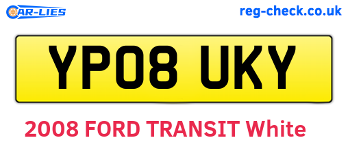 YP08UKY are the vehicle registration plates.